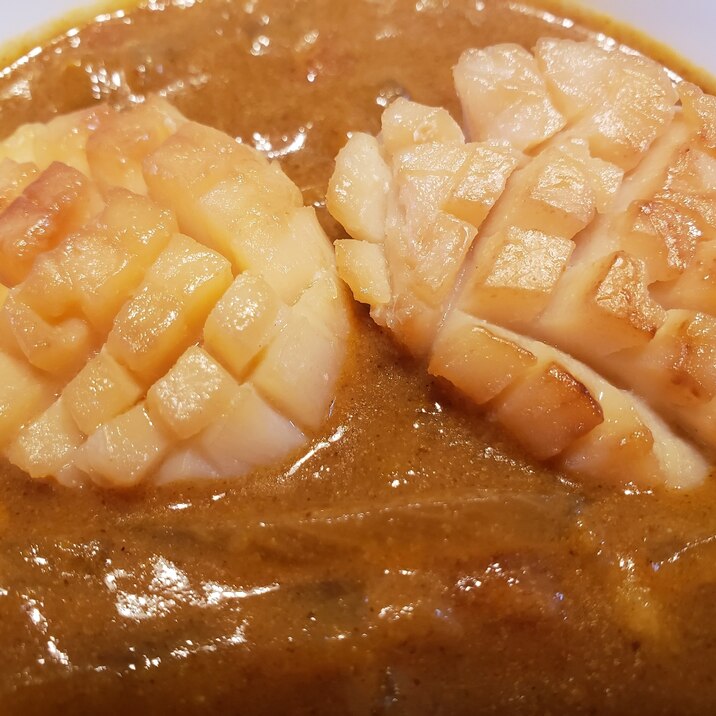 トマト缶詰でホタテカレー♪